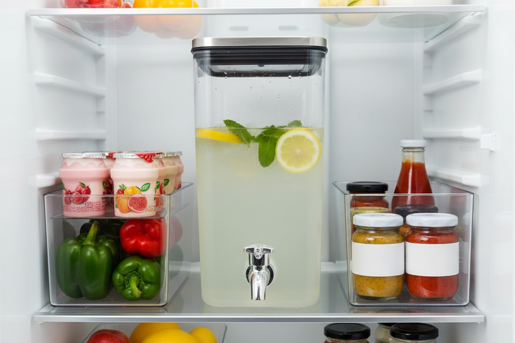 3.5L Water Kettle With Faucet Beverage Dispenser Cold Juice Lemonade Drinks Bucket Liquid Storage Tank Outdoor Fridge Organizers in the fridge 