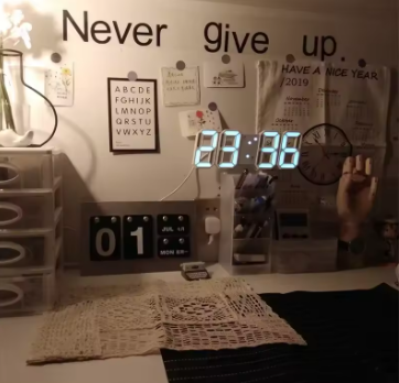 3D LED Digital Clock Wall Decoration Glow Night Mode Decoration for Bedroom Adjustable Electronic Watch Room Decor Aesthetics