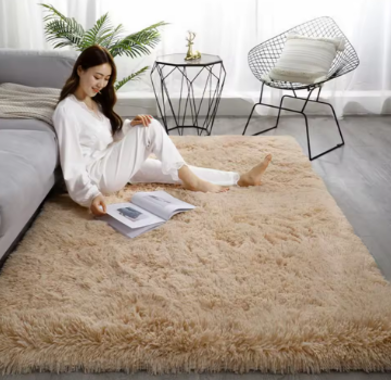 VIKAMA Tie-Dye Plush Carpet Living Room Decoration Soft Fluffy Home Mat Children's Room Baby Crawling Non-Slip Blanket