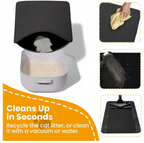 Cat Litter Mat Double Layer Pet Non Slip Big Pet Litter Box Filter MatWear Resistant Waterproof Anti-slip Cat Litter Mat